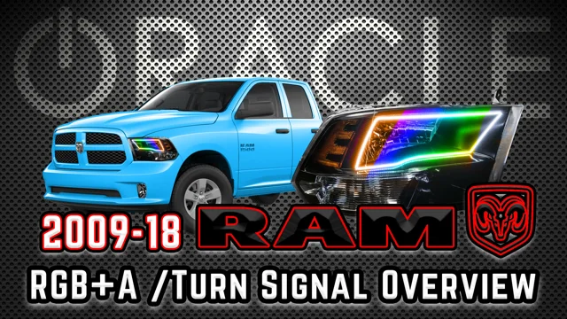 2009-2018 Dodge RAM RGB+A ColorSHIFT+ Switchback Quad Headlight Halo Kit