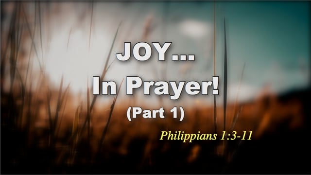 JOY…In Prayer!