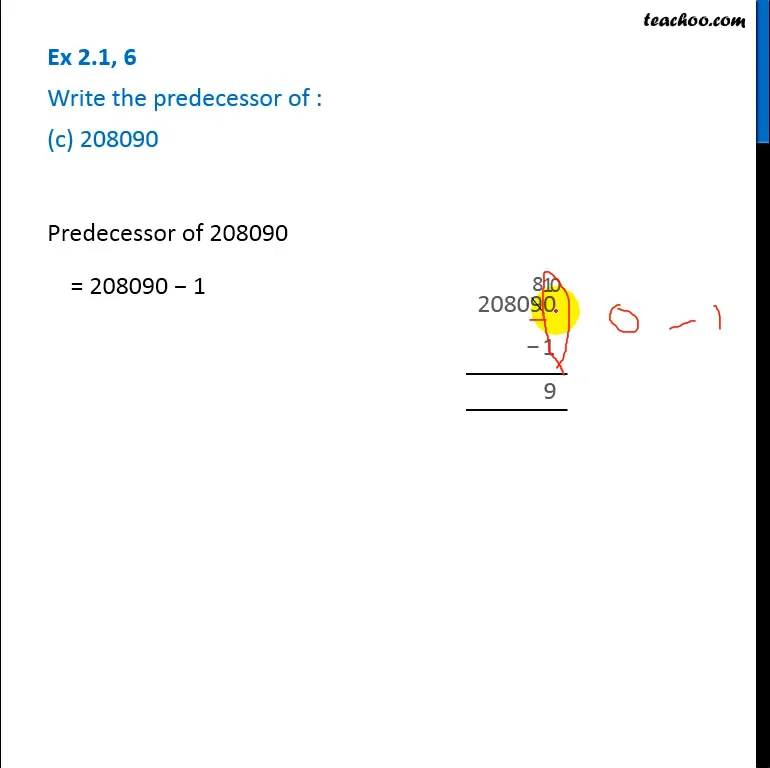 Ex 2.1, 6 - Write the