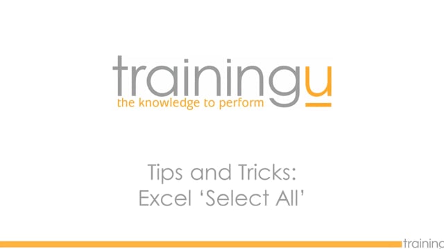 Excel Tip – Select All