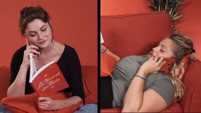 Secret de minceur: La fille qui lit un livre et l'autre lit LSPD