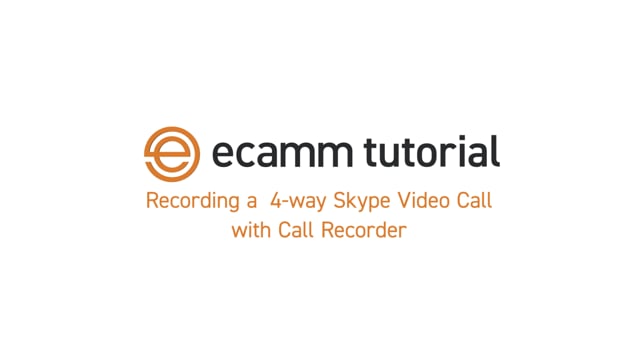 Software Tutorial: Recording a 4-Way Skype with ecamm...