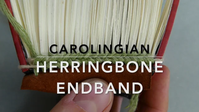 carolingian binding ( detail - headband )