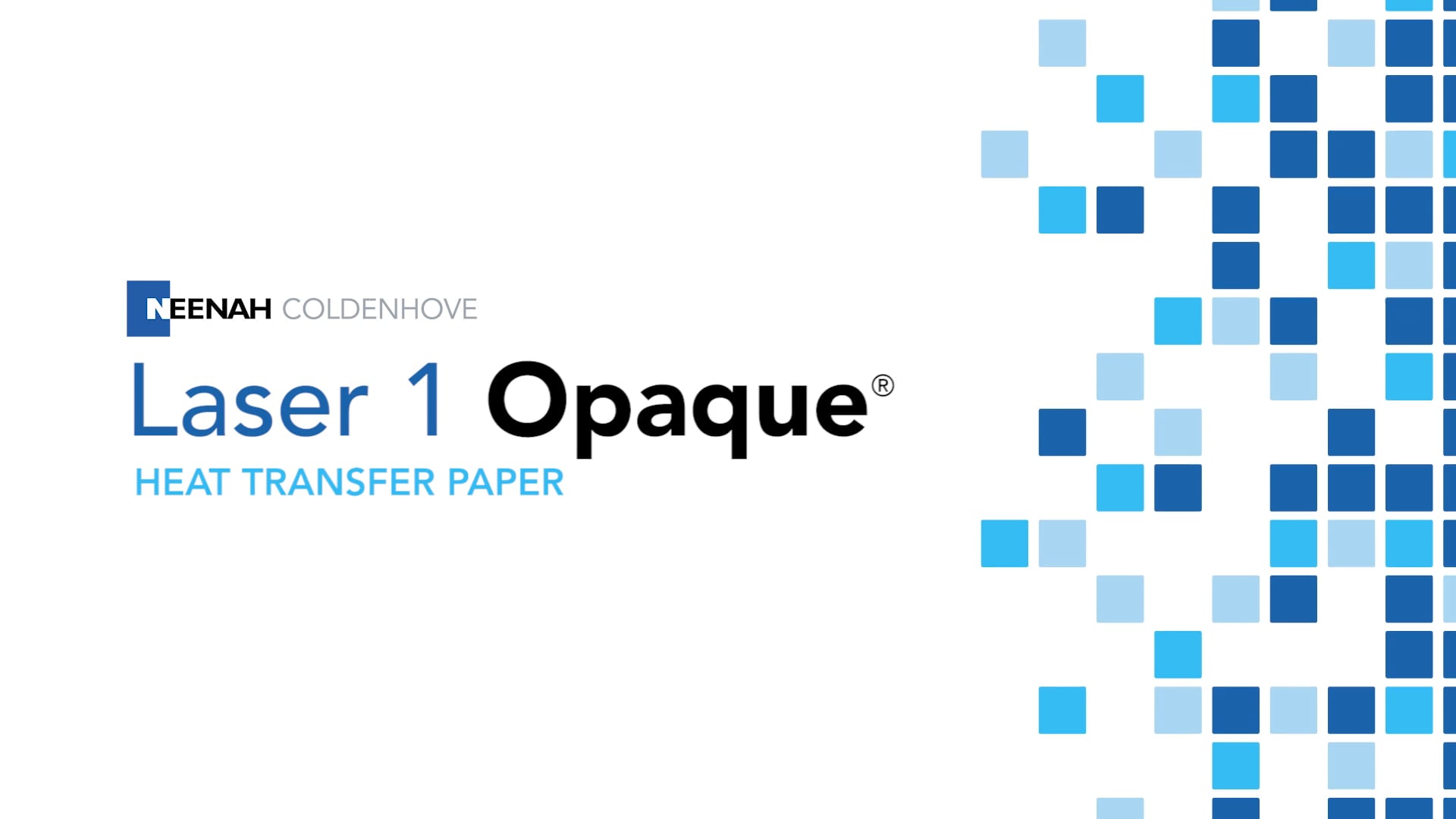 Neenah LASER 1 OPAQUE® Digital Transfer Paper on Vimeo