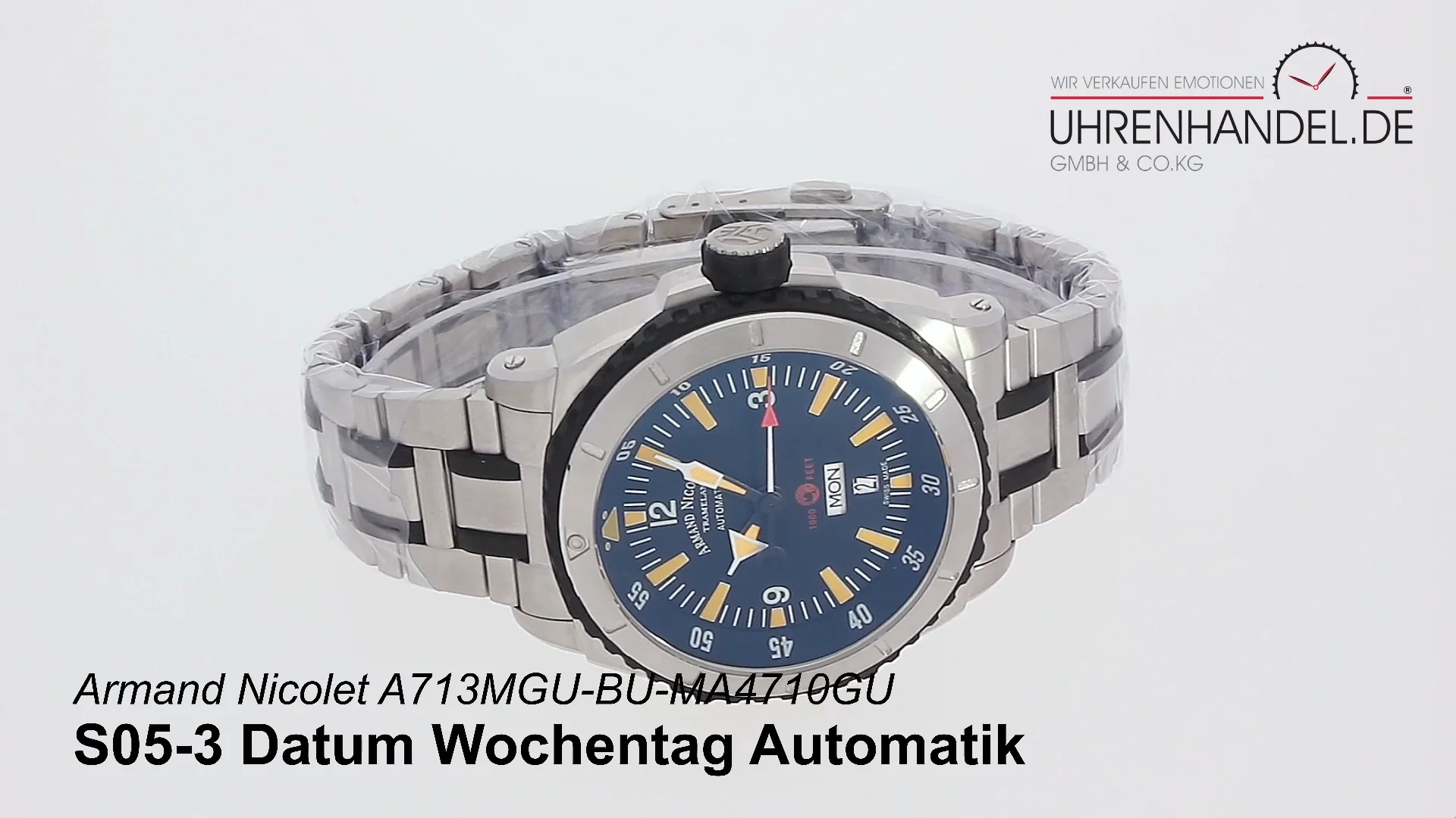 Armand Nicolet S05 3 Datum Wochentag Automatik A713MGN NR MA4710GN