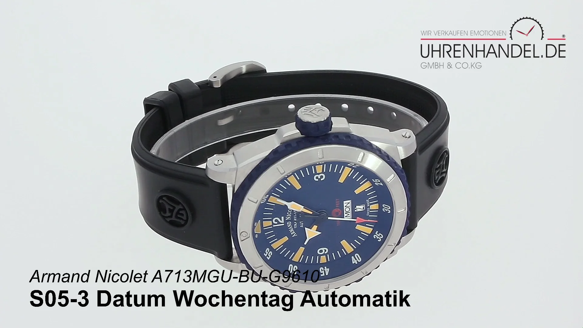 Armand Nicolet S05 3 Datum Wochentag Automatik A713MGU BU G9610