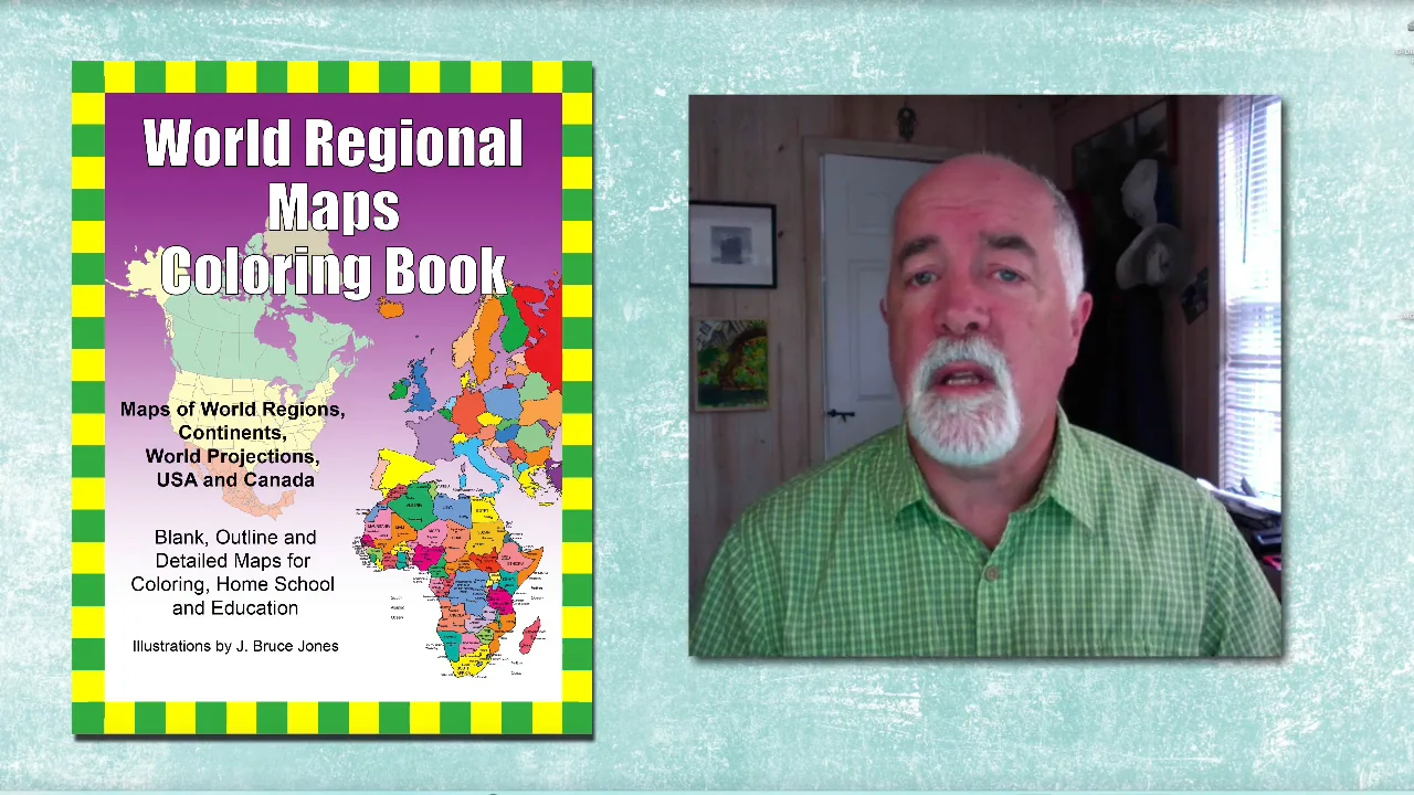 World Regional Maps Coloring Book: Maps of World Regions, Continents, World Projections, USA and Canada  