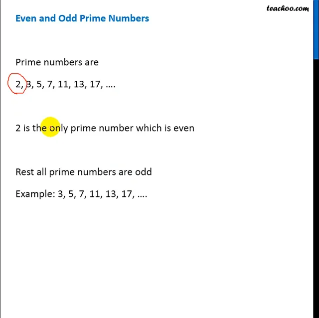 Prime Numbers Odd And Even Numbers Store | varsana.com