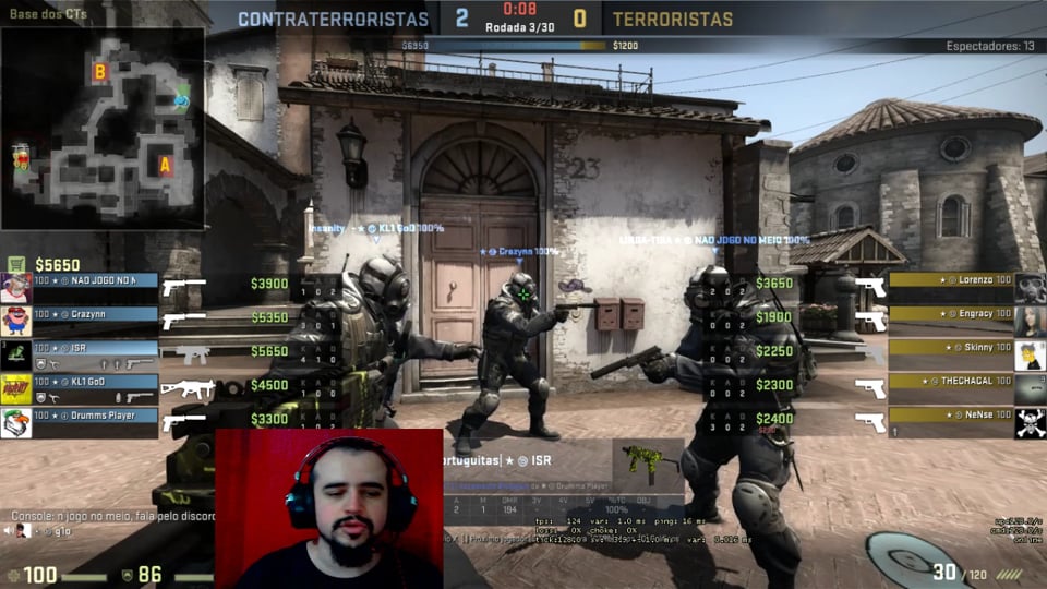 FALLEN JOGANDO LOBBY NA GAMERS CLUB (INFERNO) COM CHAT NO DISCORD