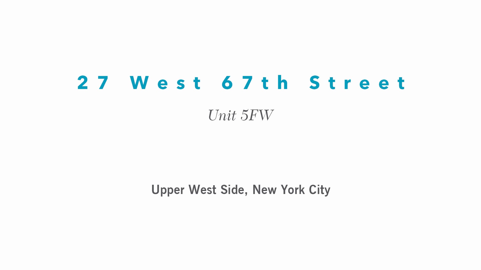 Real Estate - 27 W. 67th St - Apt 5FW