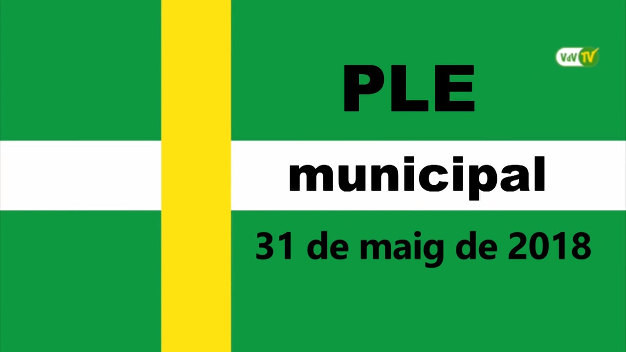 Ple municipal 31 de maig de 2018 - Punt 01