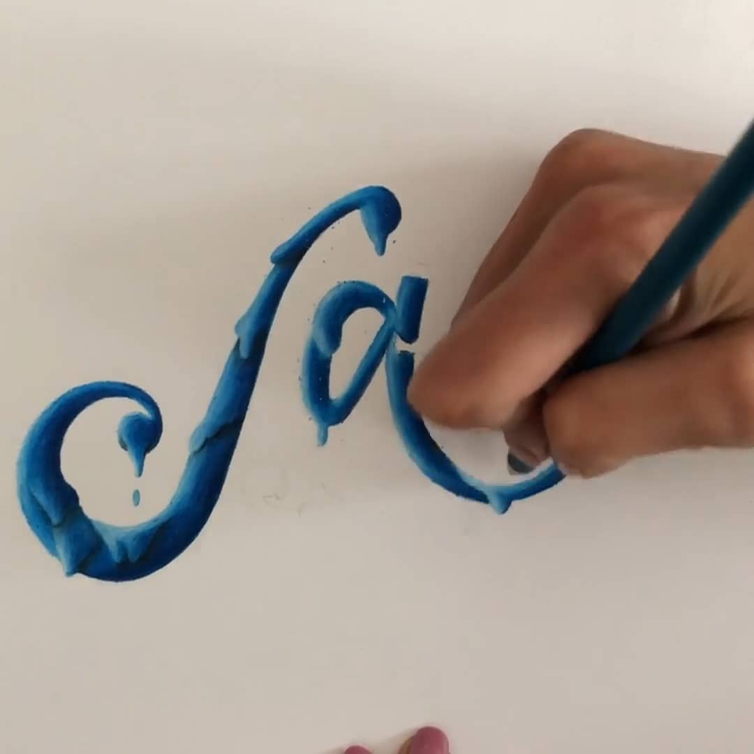 Slime lettering effect - Lettering Daily on Vimeo