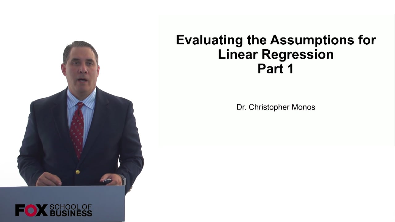 Login to view Evaluating the Assumptions for Linear Regression Part 1
