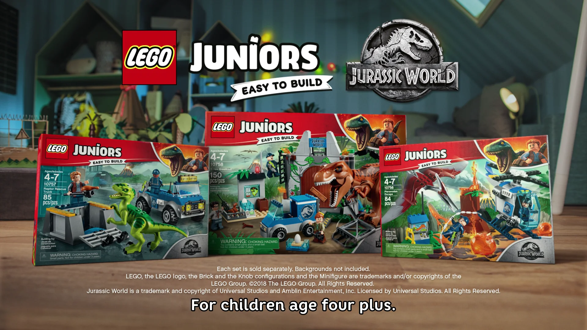 Lego junior hot sale jurassic world