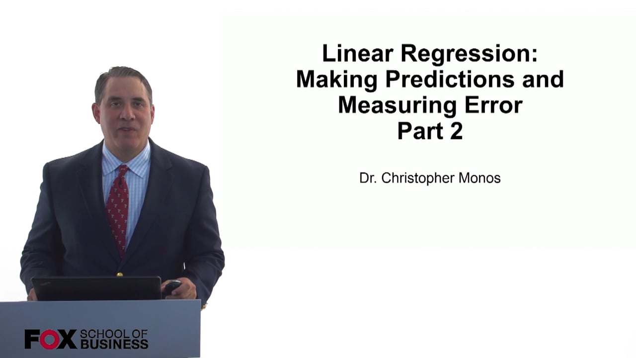 Linear Regression – Making Predictions and Measuring Error Part 2