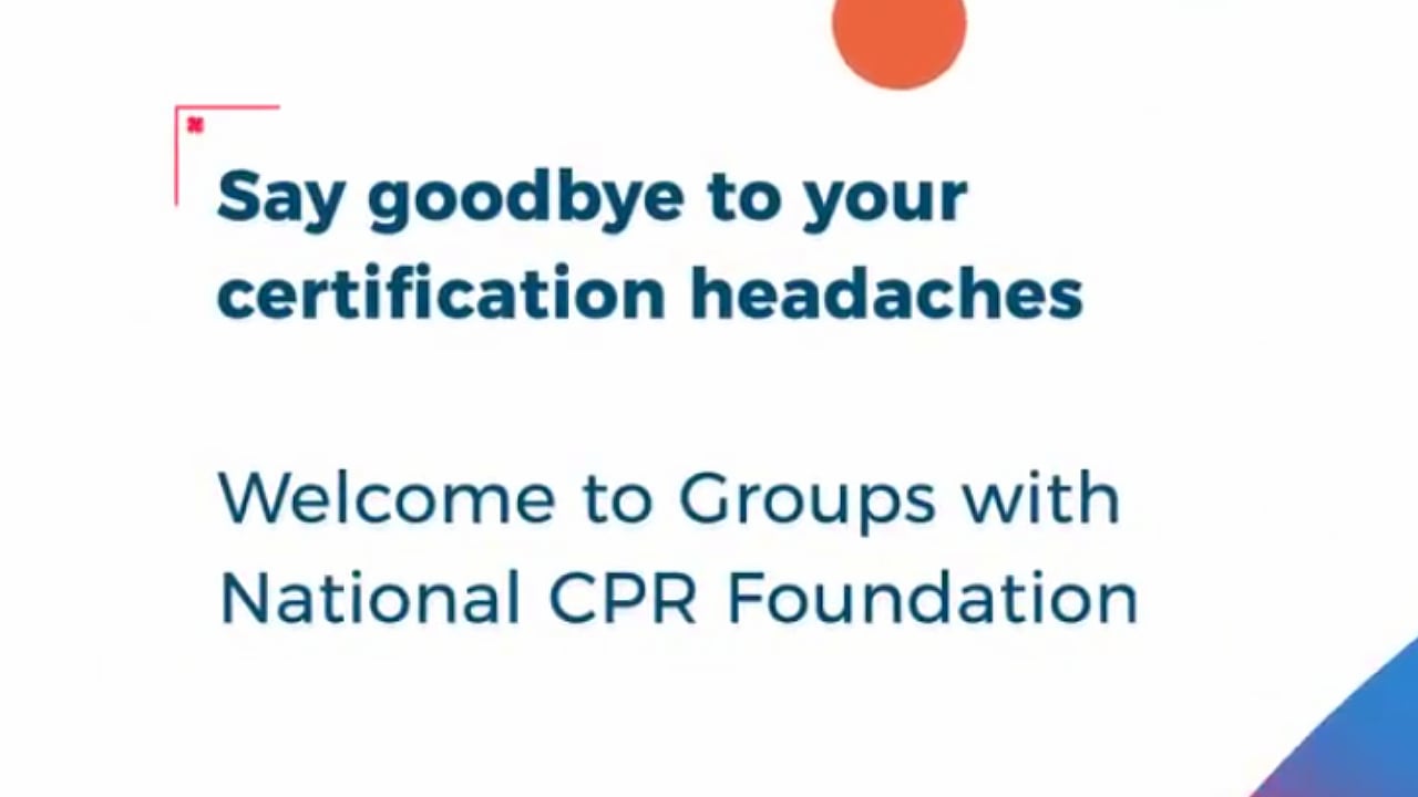 Groups with National CPR Foundation on Vimeo