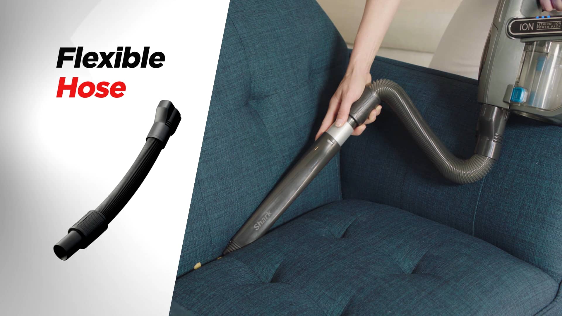 Shark Cordless Vacuum Flexible Hose on Vimeo