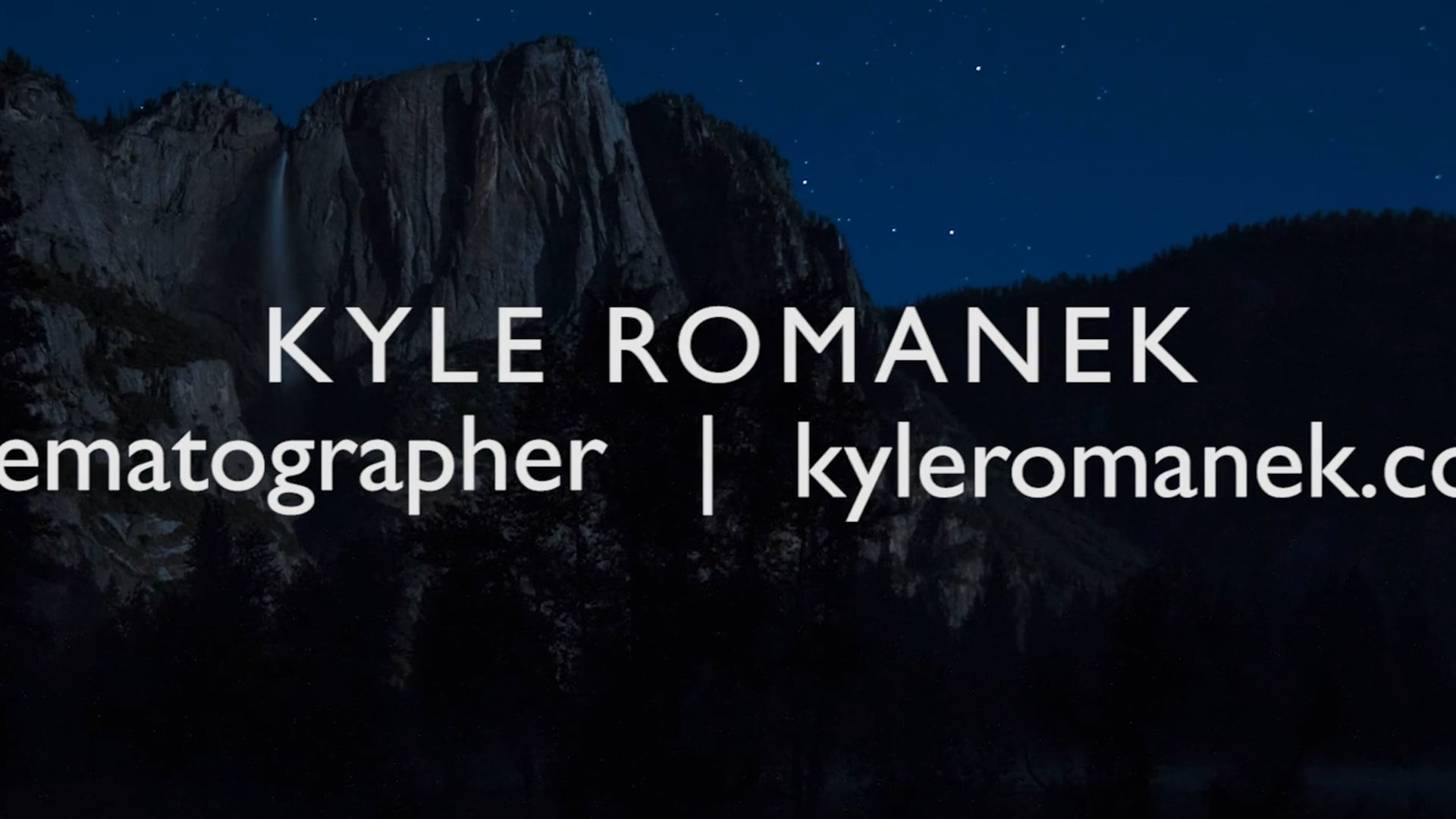 Cinematography Reel 2018