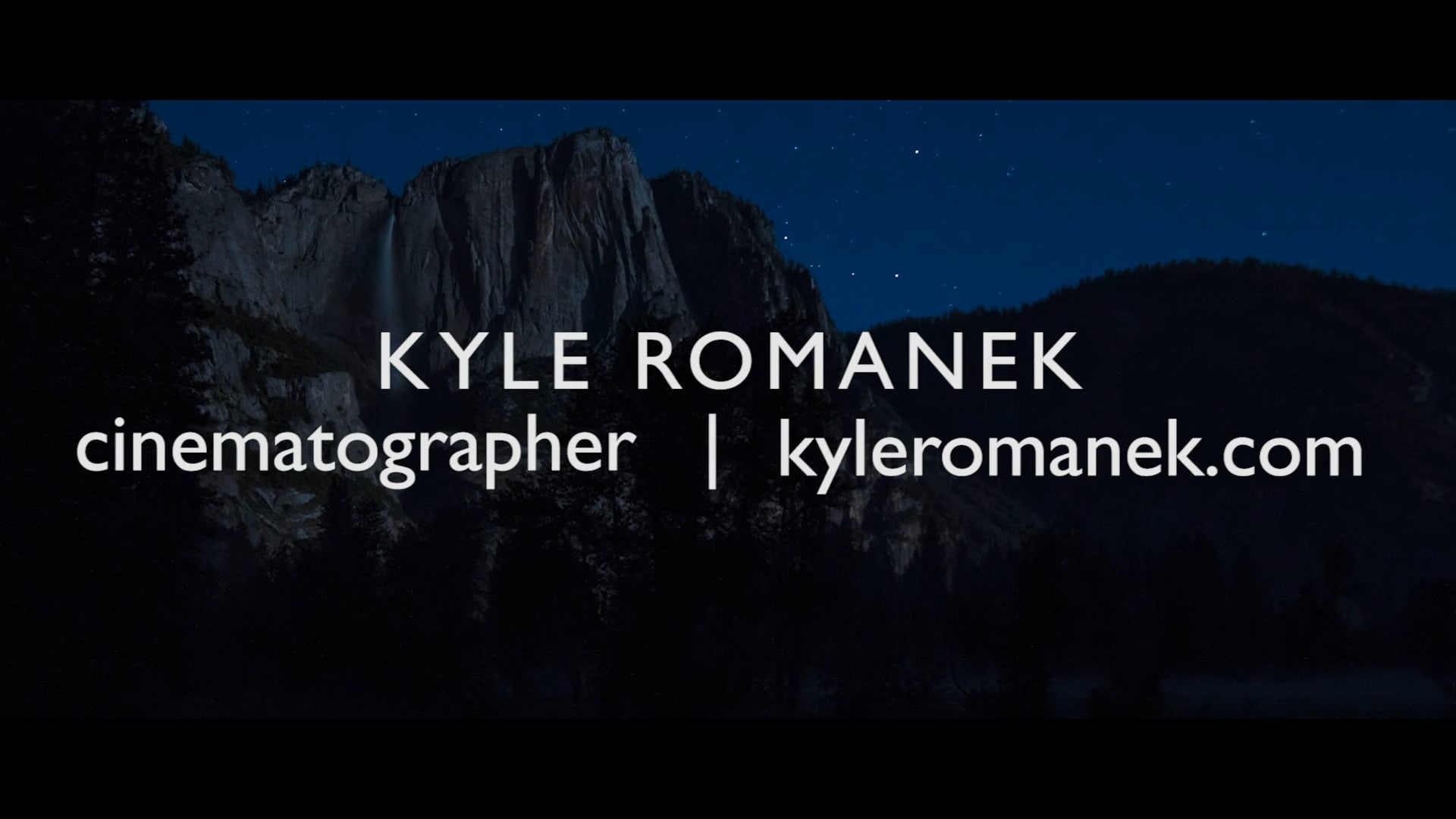 Cinematography Reel 2018