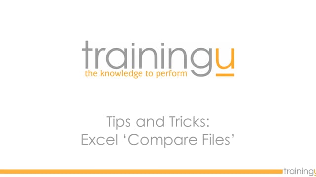 Excel Tip – Compare Files