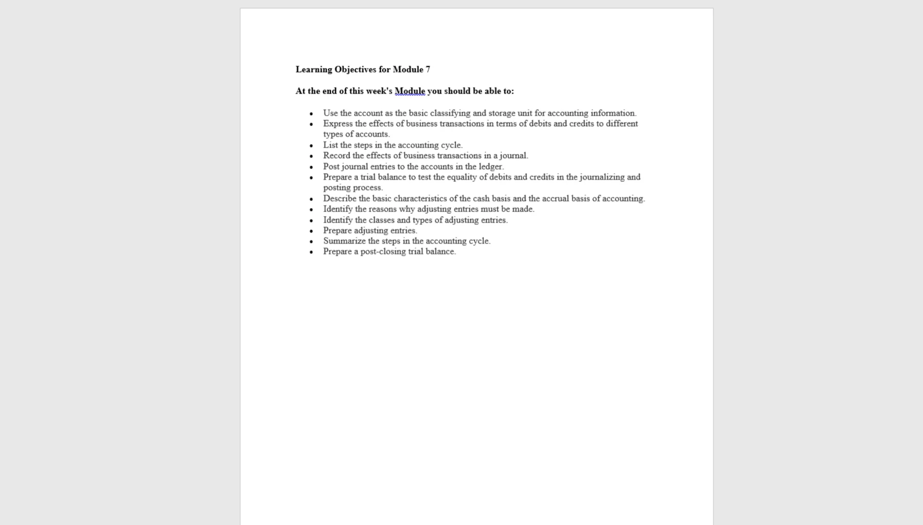 Module 7 Introduction on Vimeo