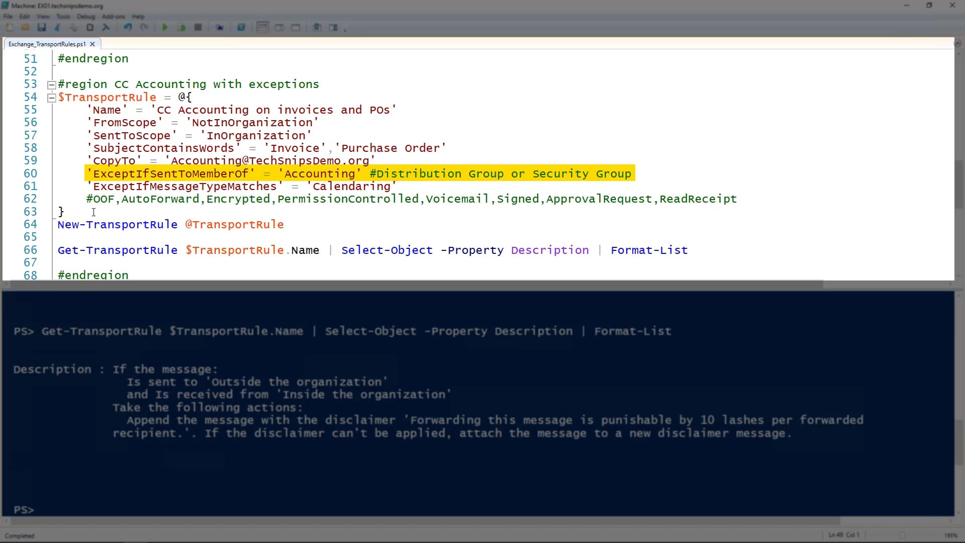 How To Manage Transport Rules In Exchange Using Powershell on Vimeo