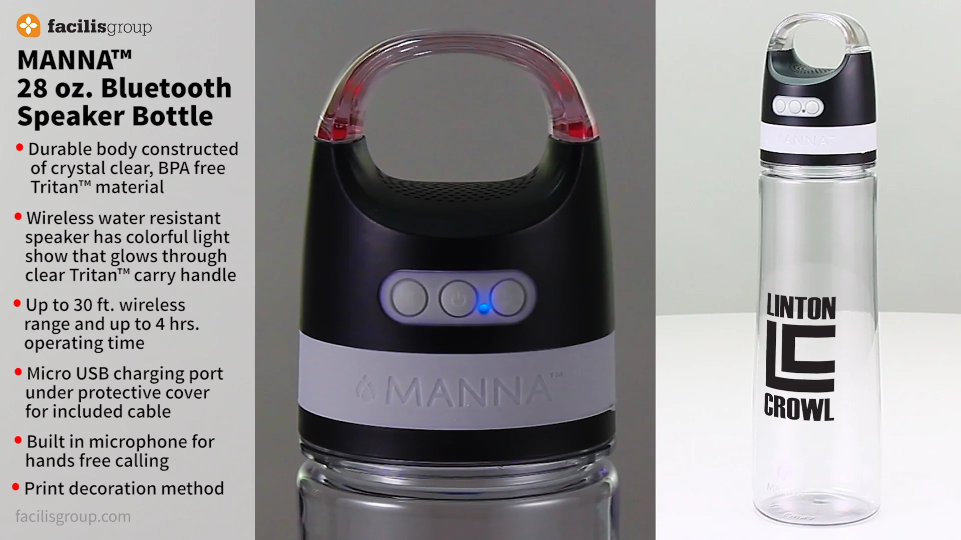 Manna speaker best sale water bottle