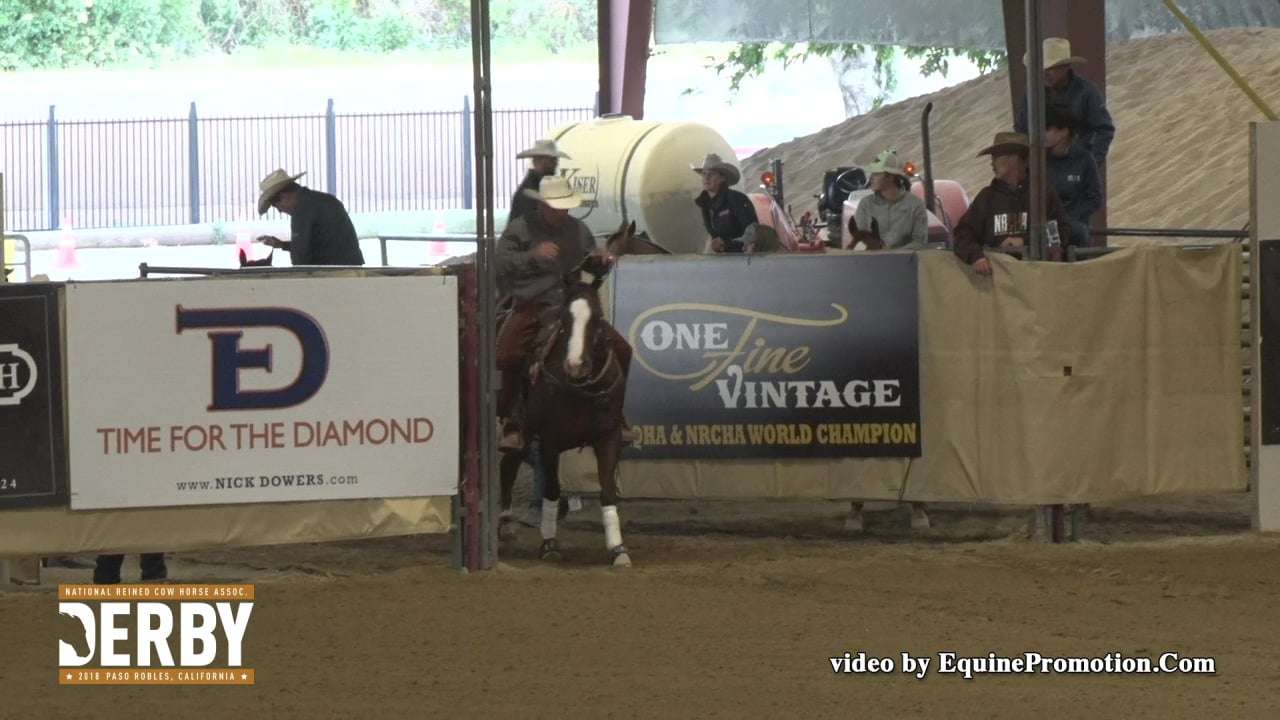 CSR Lay Down Sally ridden by Chris C. Dawson - 2018 NRCHA Derby (Cow, Open  Bridle Spec.)