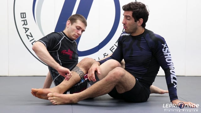Straight Ankle Lock Defense from the 50/50 Guard to Side Control