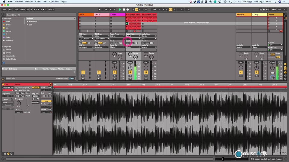 Construcción de un directo completo con ableton live y push 2 (Parte 11)