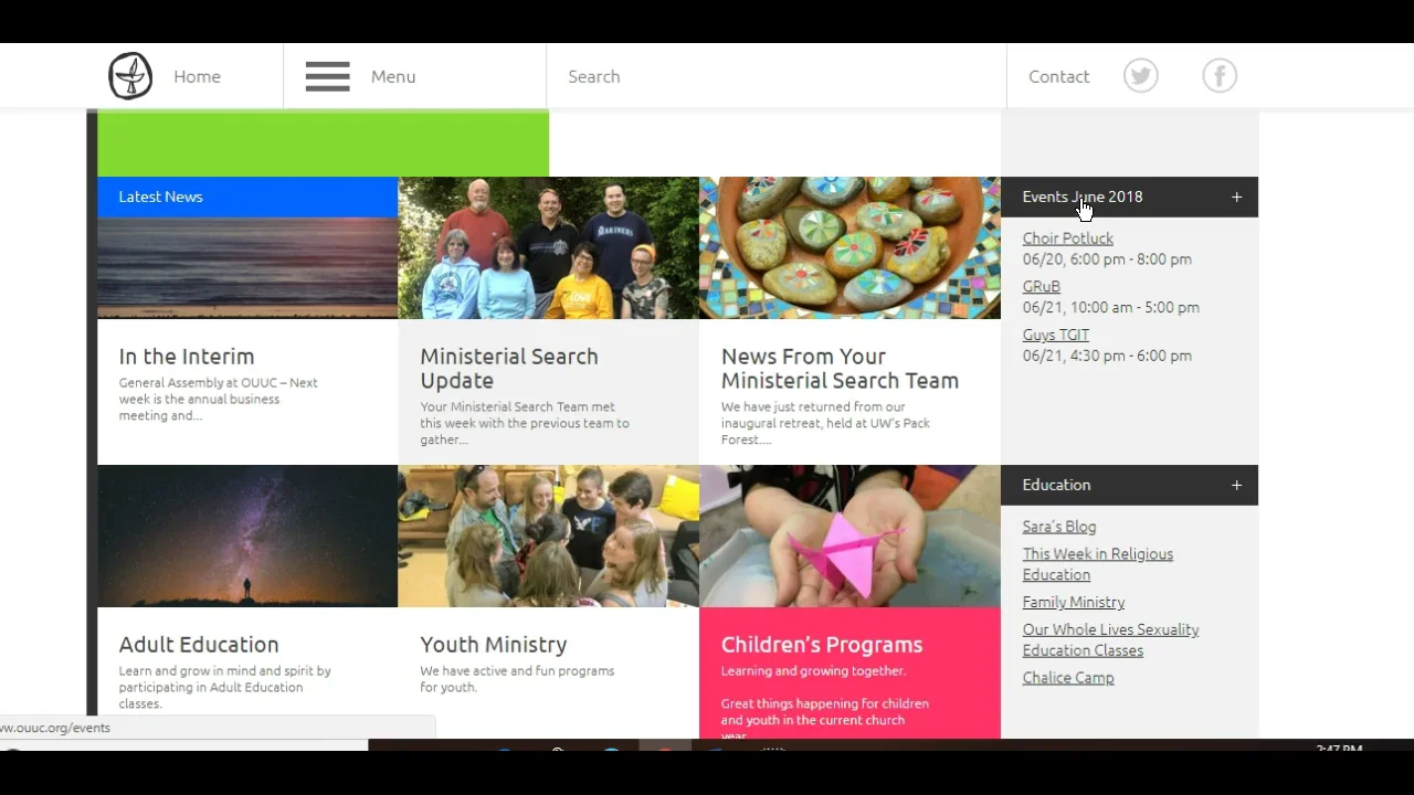 Website Overview on Vimeo