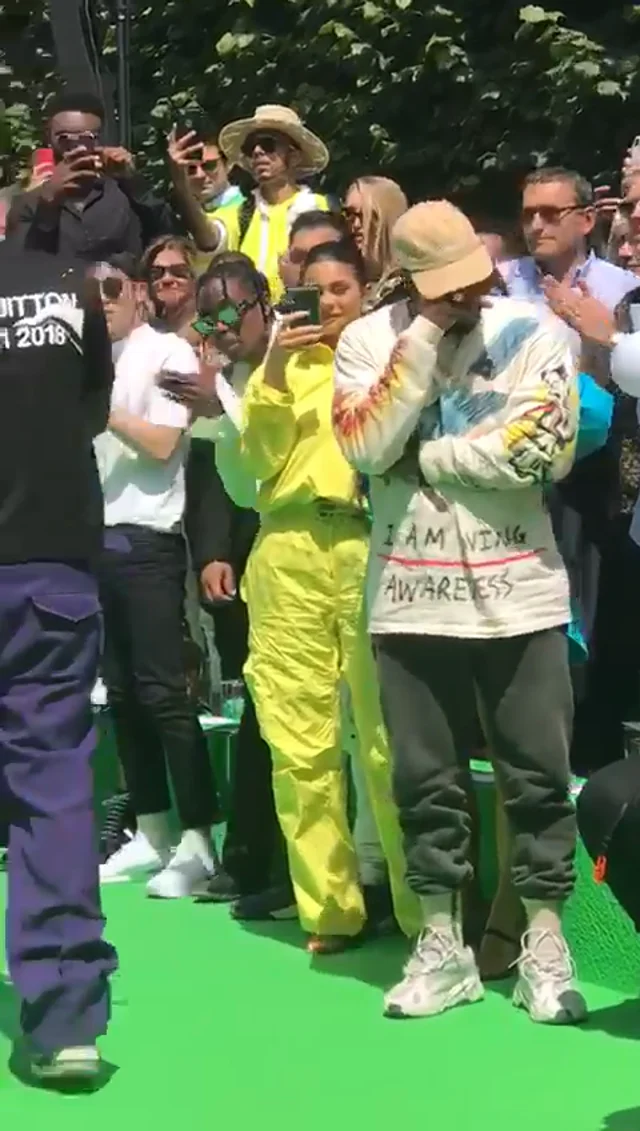 Kanye West cries, Rihanna slays at Virgil Abloh's first Louis