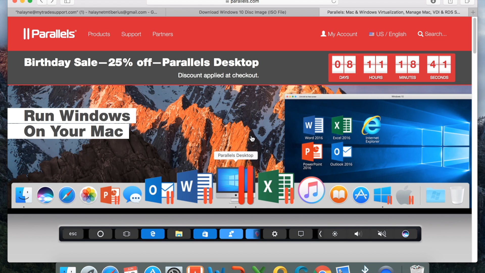 current version of parallels