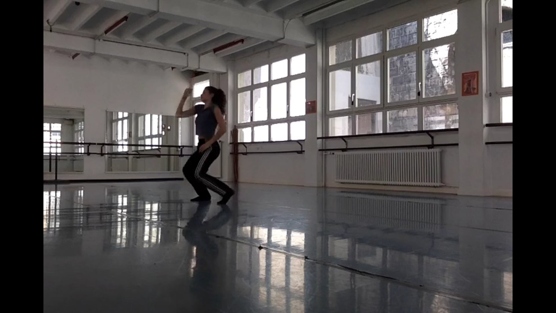 Dancing in the studio