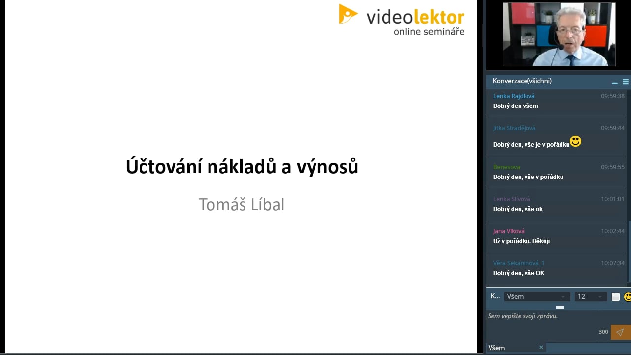 Účtování nákladů a výnosů