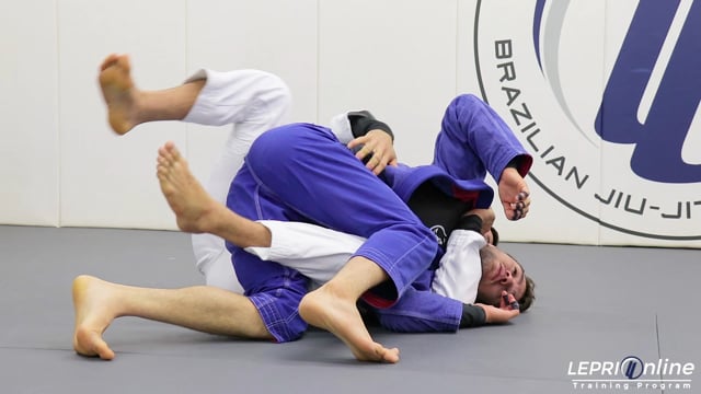 Knee Cut Pass Attempt to Reverse De La Riva Pass to Back Take with Double Lapel Choke