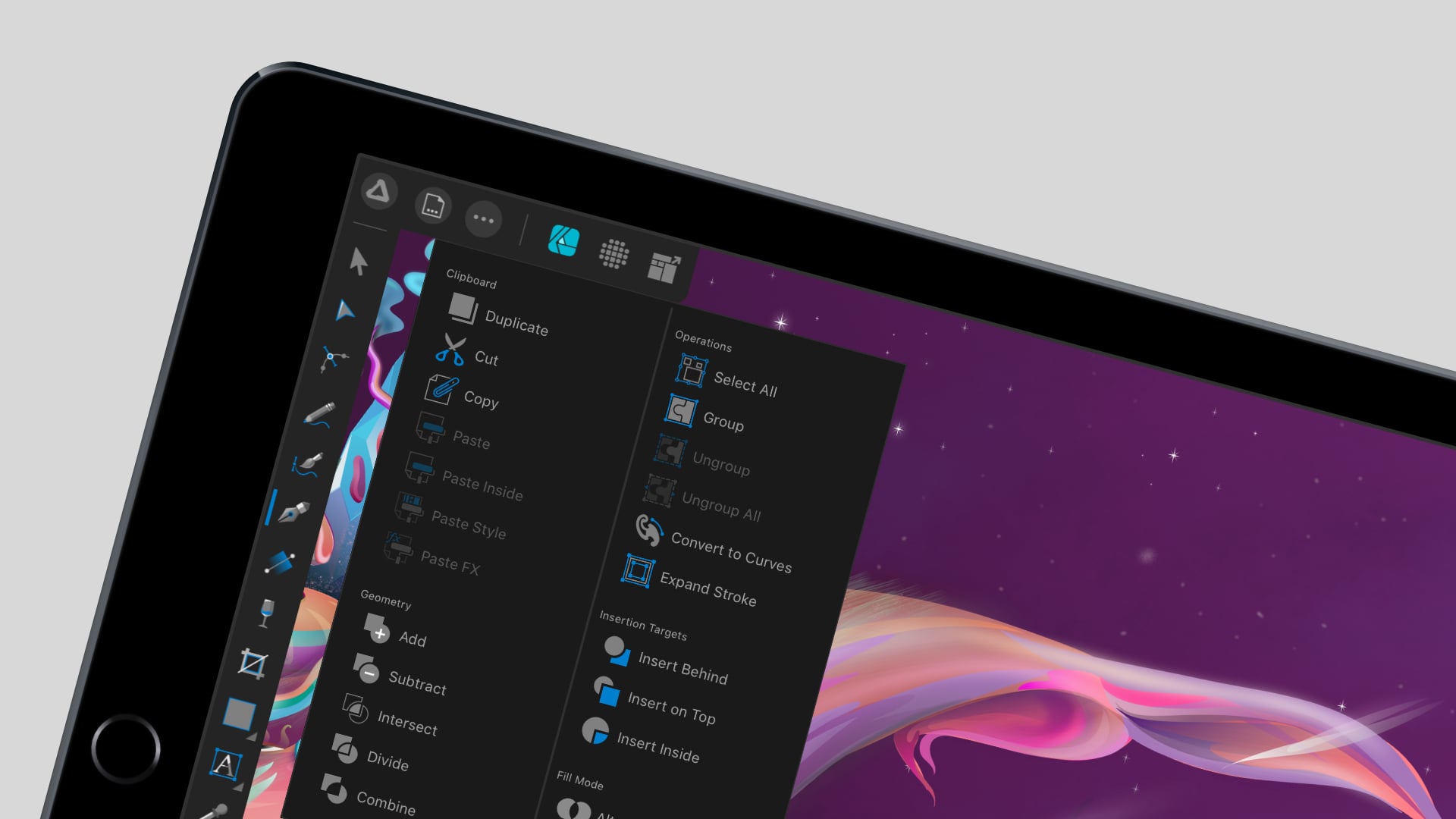 Reaktör sponsor atölye  UI overview | Affinity Designer for iPad tutorials