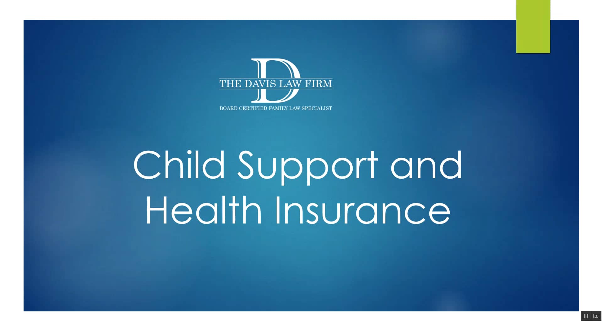 Child Support & Health Insurance on Vimeo