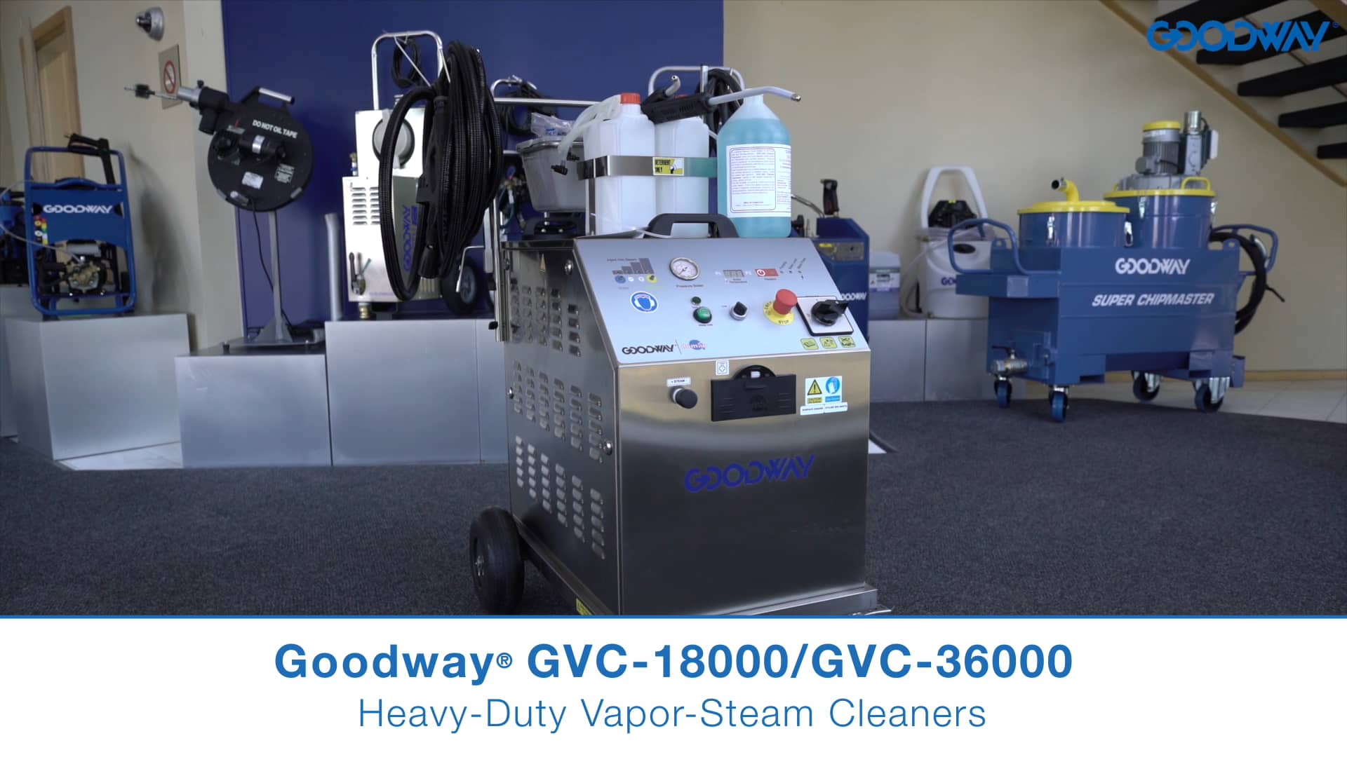 Goodway Technologies GVC18000/GVC36000 Dry Vapor Steam Cleaners on Vimeo