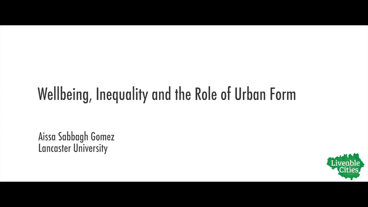 Wellbeing, Inequality and the Role of Urban Form