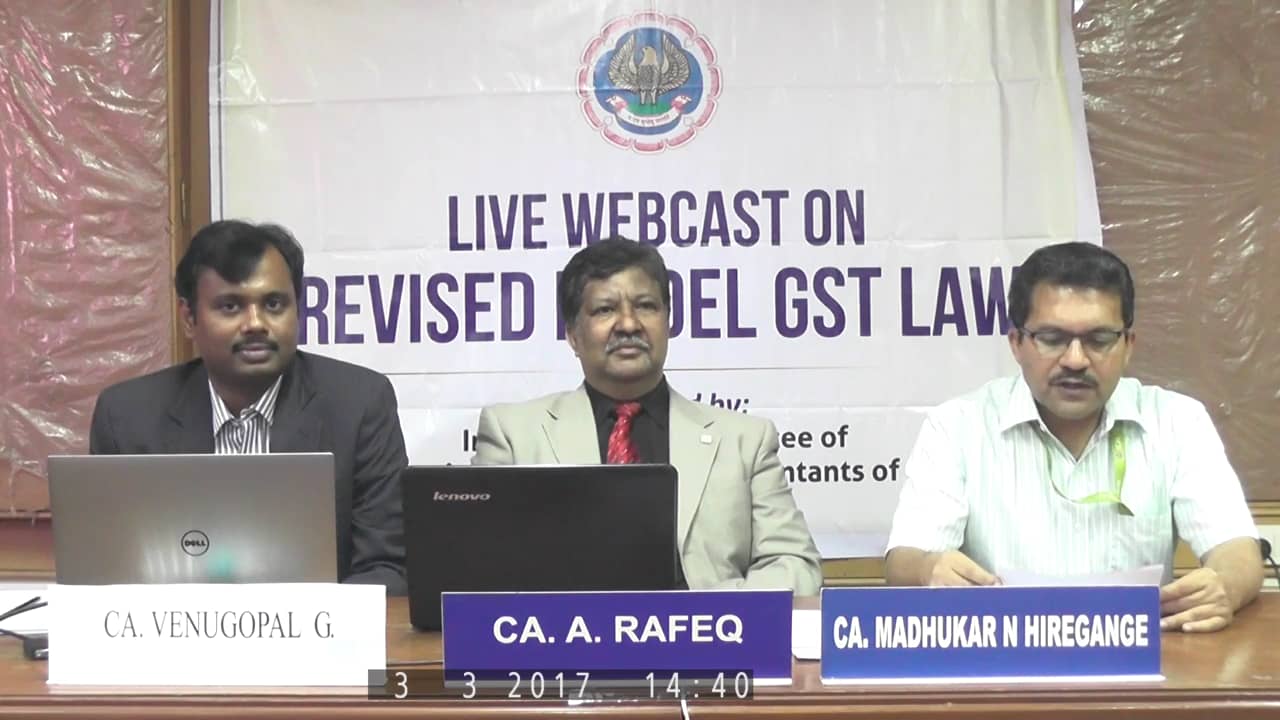 Live Webcast from ICAI Bangalore (03/03/2017) on Vimeo