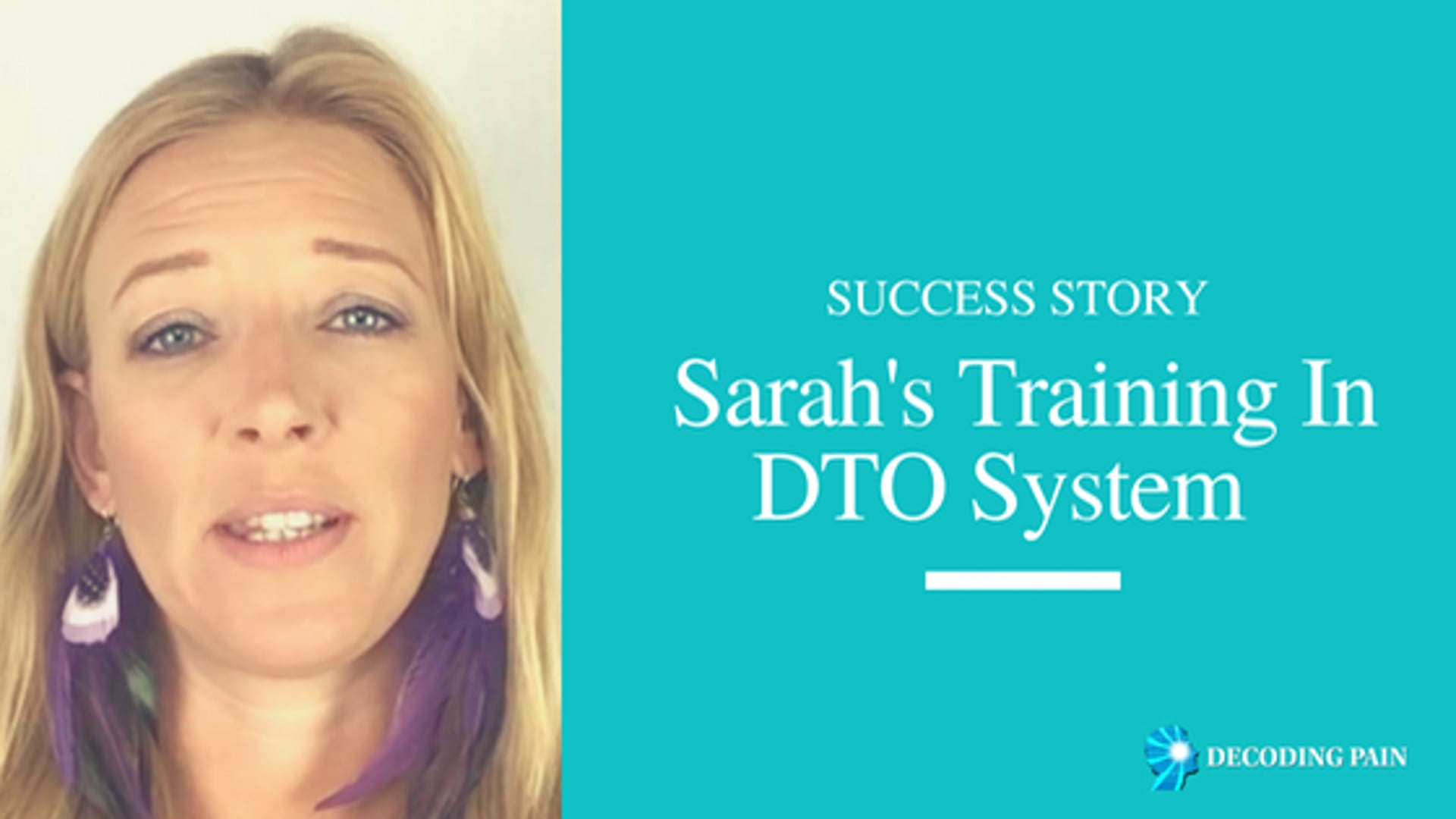 Sarah Vines Video testimonial for DTO trainning