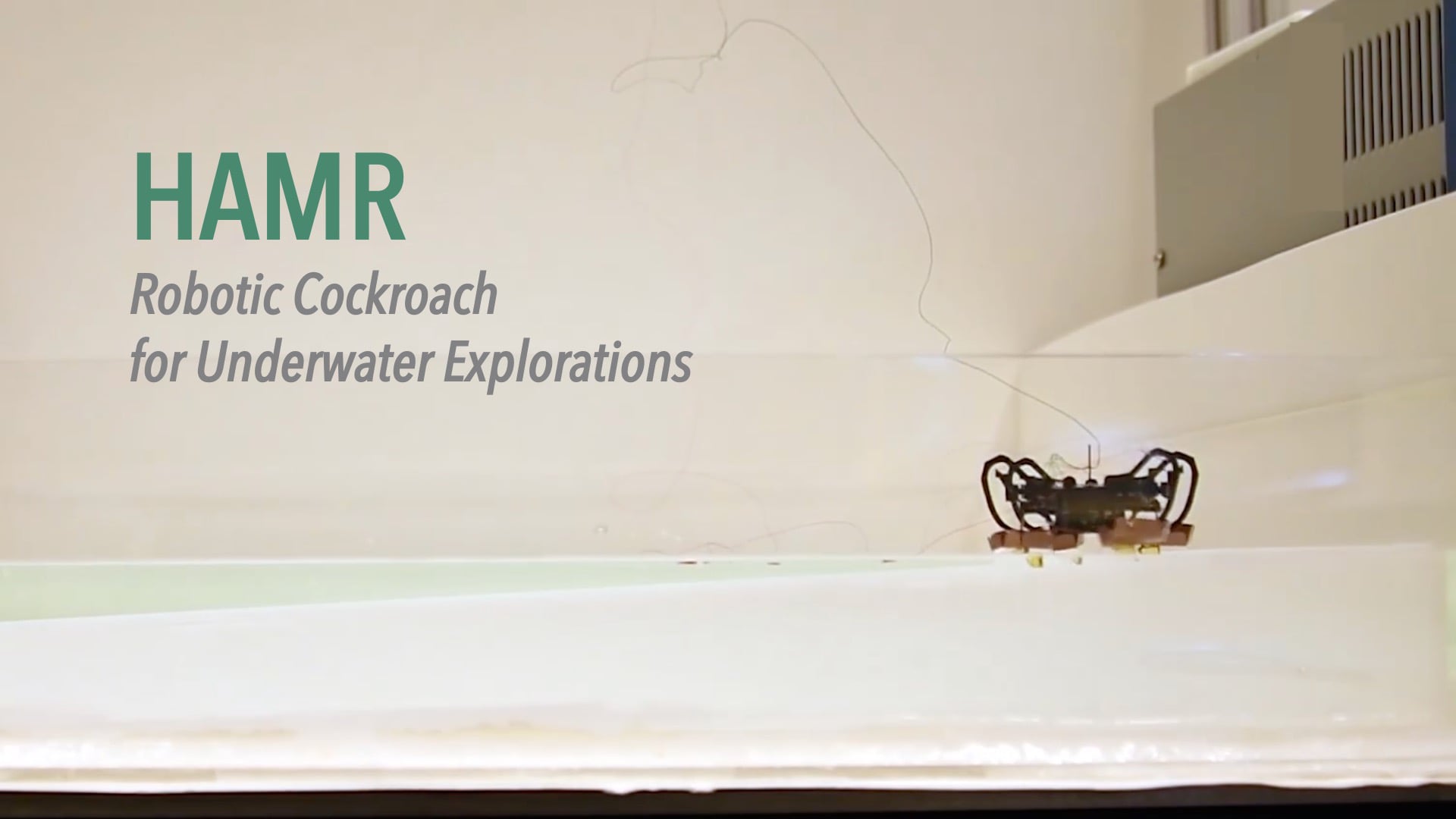 HAMR: Robotic Cockroach for Underwater Explorations