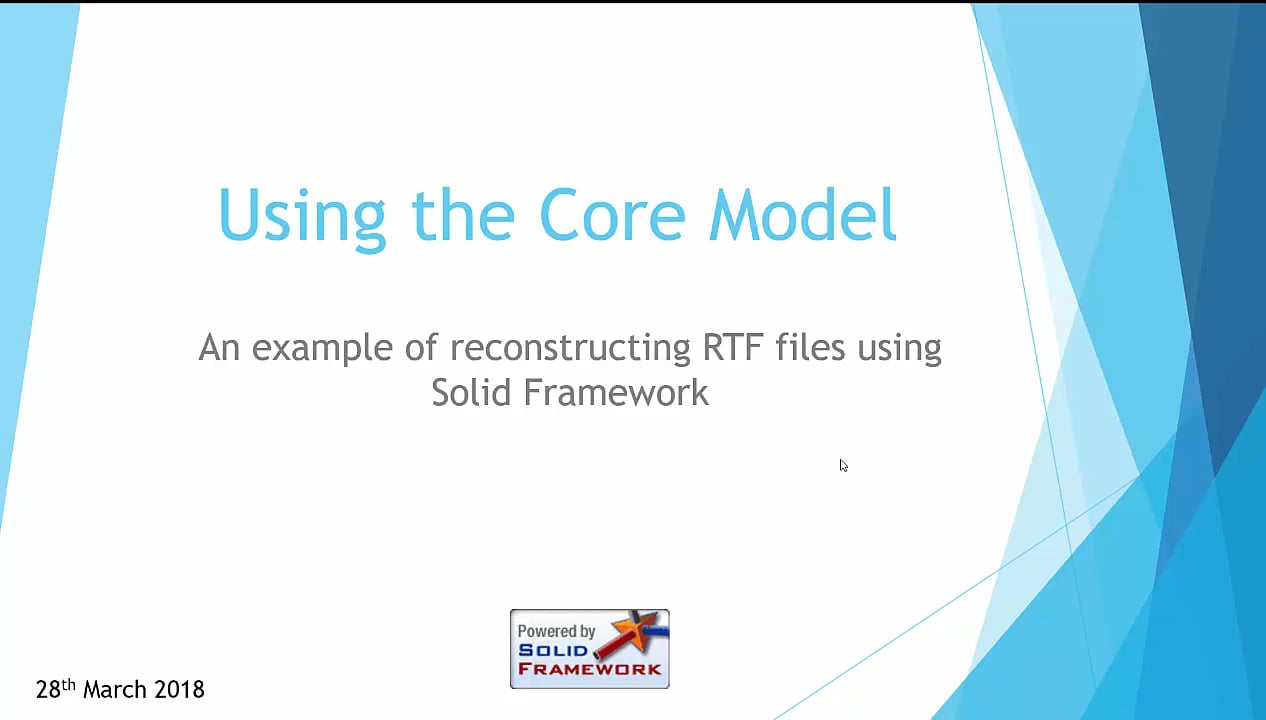 Converting PDFs to RTF using the Core Model within Solid Framework on Vimeo