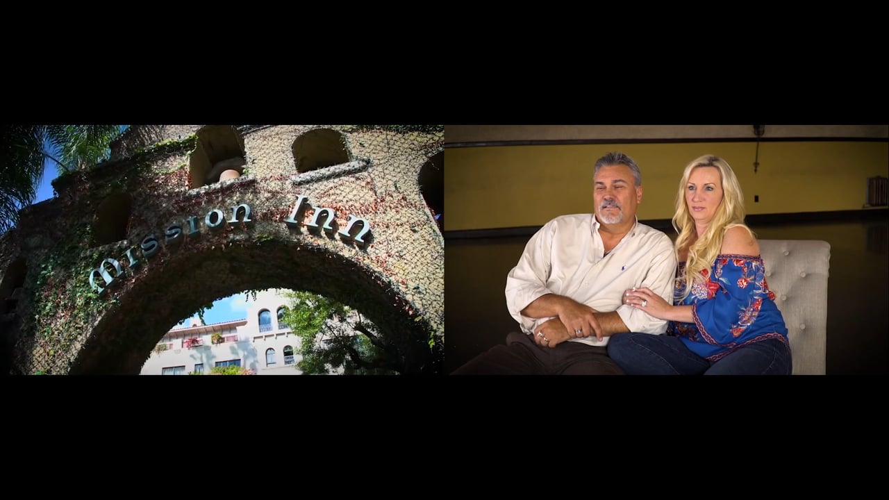 Shelby & Steve Viewing their Wedding Video Highlight Film ~ Mission Inn & Loft 84 in Riverside, CA