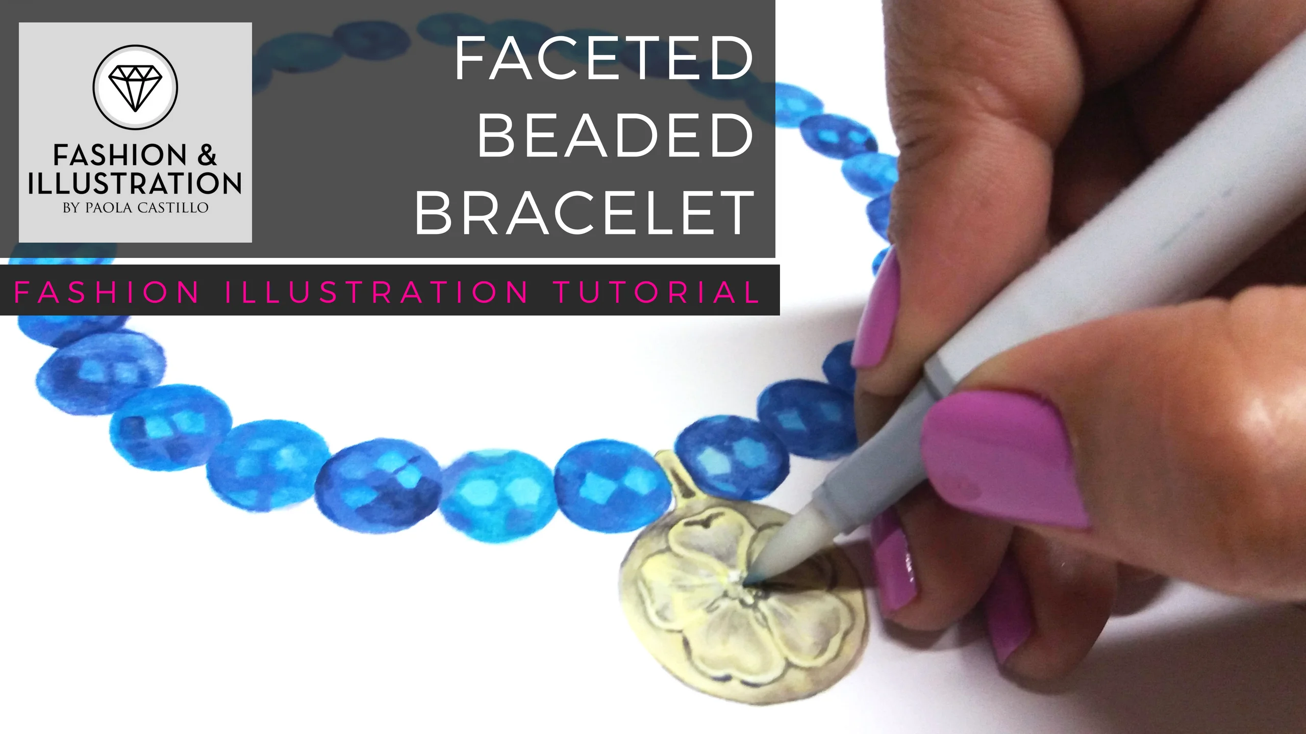 How to paint a faceted beaded bracelet