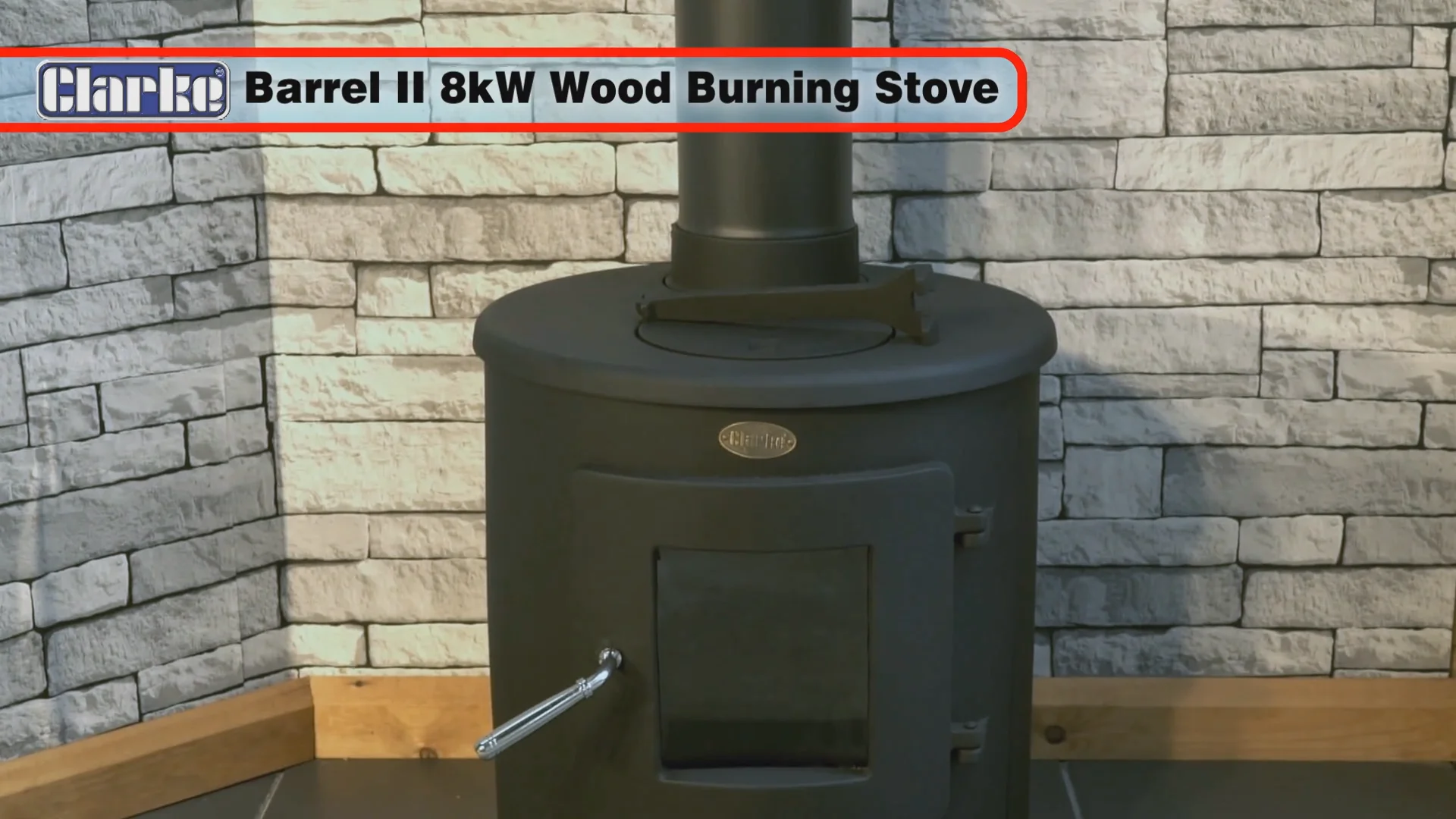 Clarke Barrel II 8kW Cast Iron Wood Burning Stove on Vimeo