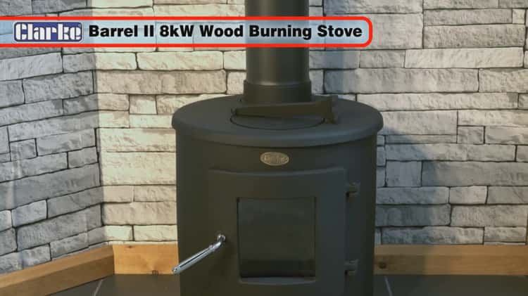 Clarke Barrel II 8kW Cast Iron Wood Burning Stove on Vimeo