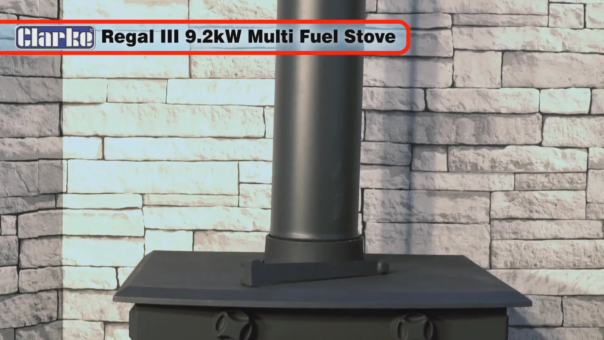 Clarke Regal 3 DEFRA Approved Cast Iron Stove on Vimeo