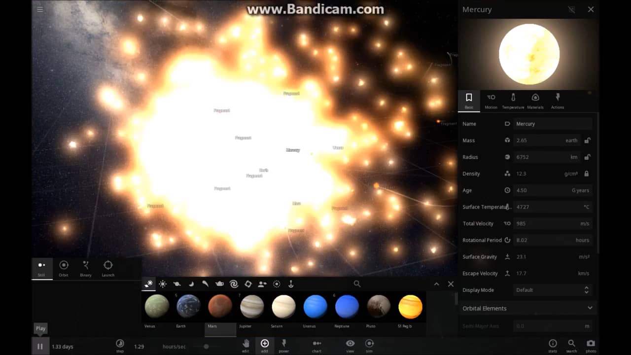 Bombardment of Mercury in Universe Sandbox 2 on Vimeo